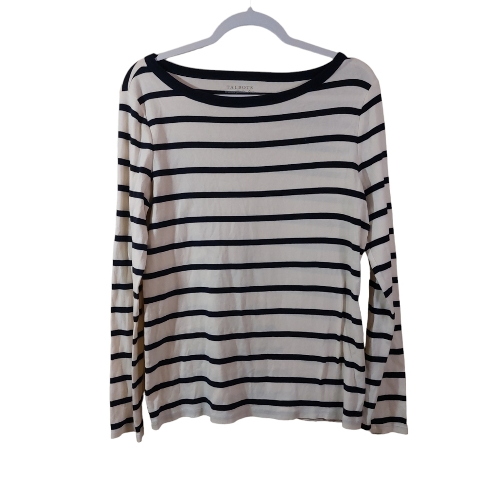 Talbots Ladies Long Sleeve Crew Neck Top- L